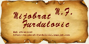Mijobrat Furdulović vizit kartica